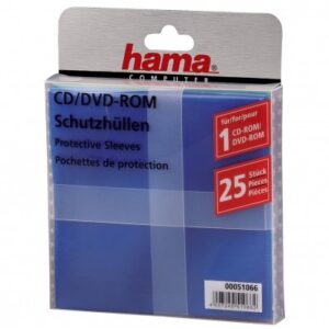Hama CD-ROM/DVD-ROM Protective Sleeves 25 25levyt Monivärinen