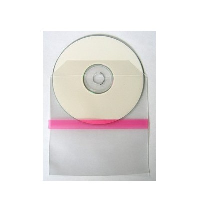 CD/DVD Tasku läpällä + takatarra, martinoitu/ 100kpl, 120my
