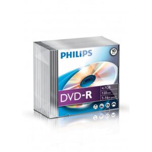 Philips DM4S6S10F/00, 1x10 Dvd-r 4,7gb 16x Disc Slim Jewelcase kotelossa