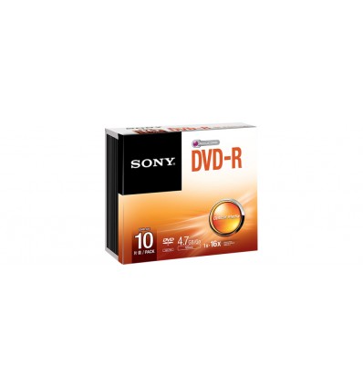 Sony 10DMR47SS DVD-R 4,7GB DVD-R 4,7 GB, 16x, 10 kpl Slim jewelcase - Image 2
