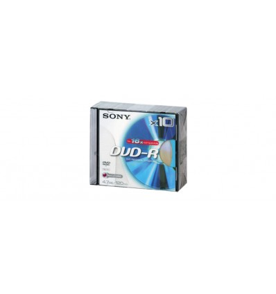 Sony 10DMR47SS DVD-R 4,7GB DVD-R 4,7 GB, 16x, 10 kpl Slim jewelcase - Image 4