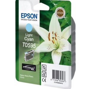 Epson C13T05954010, T0595 Light Cyan/Syaani  Ultra Chrome K3 Mustepatruuna