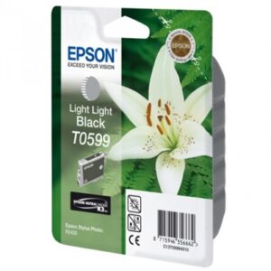 Epson C13T05994010, T0599 Light Black/Vaalea Musta Ultra Chrome K3 Alkuperäinen Mustepatruuna