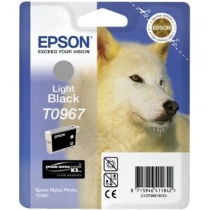 Epson C13T09674010, T0967-vaalea musta, Husky Mustepatruuna Light Black