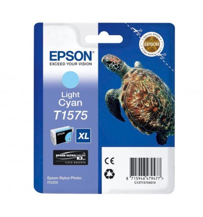 Epson C13T15754010, T1575 XL Light Cyan, alkuperäinen kilpikonna, värikasetti