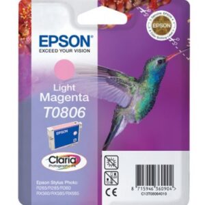 Epson C13T08064011, T0806 Purppura/magenta Alkuperäinen Kolibri, Singlepack Light Magenta T0806 Claria Photographic Ink