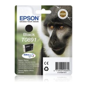 Epson C13T08914011, T0891 Musta/Black Singlepack DURABrite Ultra Ink, Alkuperäinen