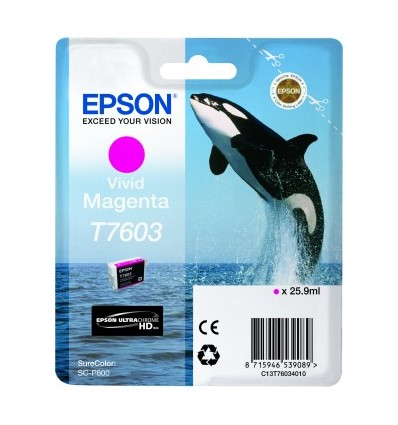 Epson C13T76034010, Alkuperäinen T7603 25.9ml Elävä purppura mustekasetti