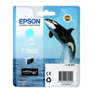 Epson T7605 25.9ml Vaalea syaani mustekasetti  C13T76054010