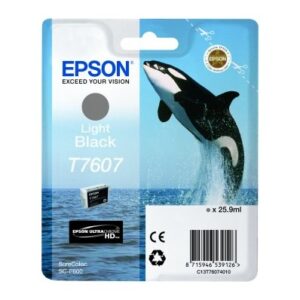 Epson C13T76074010, Alkuperäinen T7607 25.9ml Vaalea musta mustekasetti