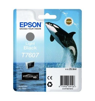 Epson C13T76074010, Alkuperäinen T7607 25.9ml Vaalea musta mustekasetti