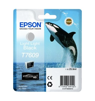 Epson T7609 ekstravaalea musta mustekasetti C13T76094010