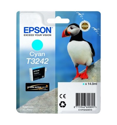 Epson C13T32424010, T3242 Alkuperäinen Syaani SureColor 14ml mustekasetti