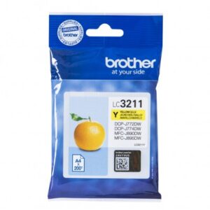 Brother LC-3211Y mustekasetti Alkuperäinen Keltainen