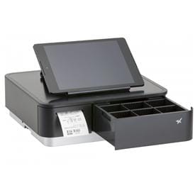 Star Micronics 39650291, mPOP Black EU & UK  Kassalaatikko & Lämpökirjoitin etikettitulostin, USB, Bluetooth (iOS)