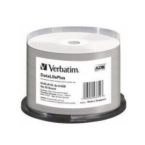 Verbatim 43754 DVD+R DL Thermo DataLifePlus 8,5GB White Printable DL 50 kpl