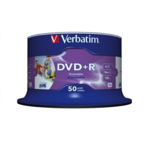 Verbatim 43512 DVD+R Wide Inkjet Printable No ID Brand 4,7GB  50kpl