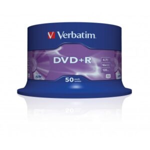 Verbatim 43550, VB-DPR47S3A, 4,7 GB, Malli: DVD+R, Lukumäärä per pakkaus: 50 kpl. Pakkaustyyppi: Akseli/Spindle