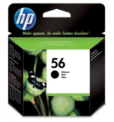 HP C6656AE, HP 56, 19ml Alkuperäinen Musta mustekasetti