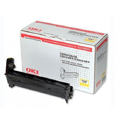 OKI 42126670, 17000sivua Keltainen tulostimen rummut, C5250, 5450, 5500MFP