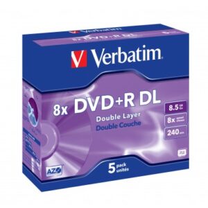 Verbatim 43541, VB-DPD55JC, DVD+R Double Layer 8x Speed Jewel Case 8,5 GB