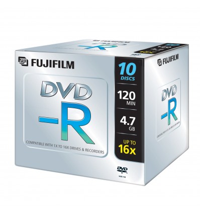 Fujifilm 47586, DVD-R 4,7Gb jewelcase 16x 10-pack 4.7GB 10kpl,