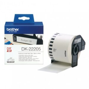 Brother DK-22205 - 62 mm x 30,5 m, Jatkuva paperitarrarulla 62 mm x 30,5 m, Musta / Valkoinen