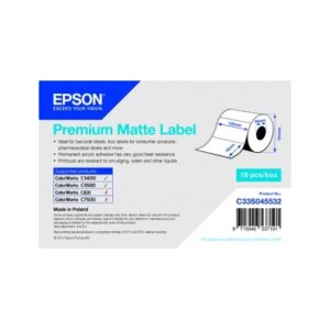 Epson C33S045532, Premium Matta paperi, Alkuperäinen Epson Tarrarulla, 102 mm x 76 mm, 440 etikettiä