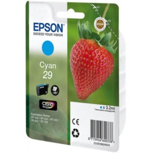 Epson C13T29824010, Alkuperäinen  29 C mustekasetti Syaani 3,2 ml 180 sivua