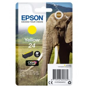 Epson C13T24244012, Alkuperäinen Yellow 24 Singlepack, Claria Photo HD Ink, – Alkuperäinen Epson-tuote, Elefantti-sarja