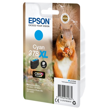 Epson C13T37924010, 378XL Syaani 9.3ml 830sivua mustekasetti - Image 2