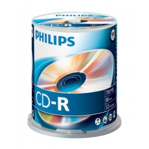 Philips CD-R CR7D5NB00/00,  – 700 MB, 80 min, 52x, 100 kpl Spindle