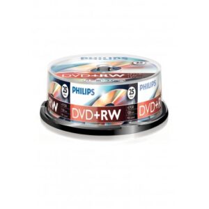 Philips DW4S4B25F/00 DVD+RW 4,7 Gt 4x, 25kpl Cake box