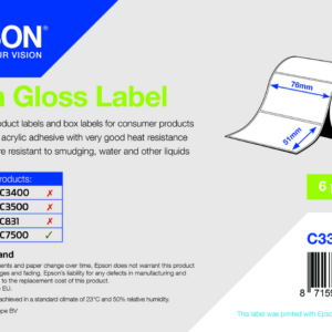 Epson C33S045531, Premium Matte Label, Die-cut 102 x51mm 650 labels