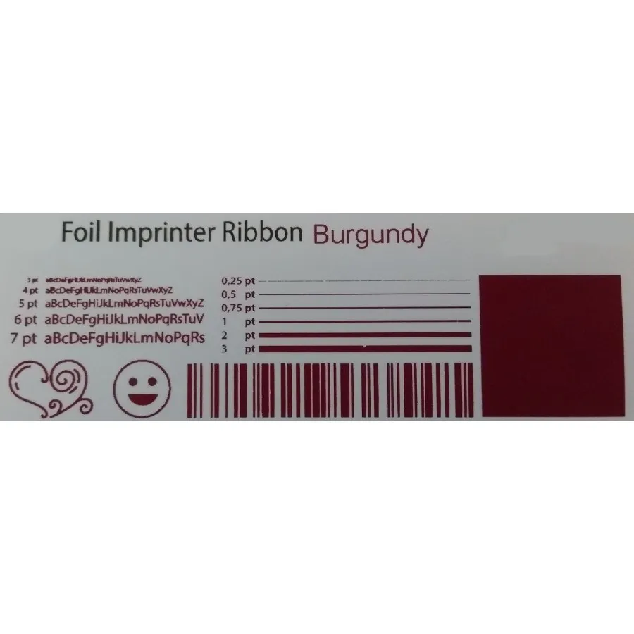 DTM TT28-110, TT Ribbon Burgundy 110mm x200 m, for DTM FX400e/FX500e/FX510e/FX810e Foil Imprinter - Image 3