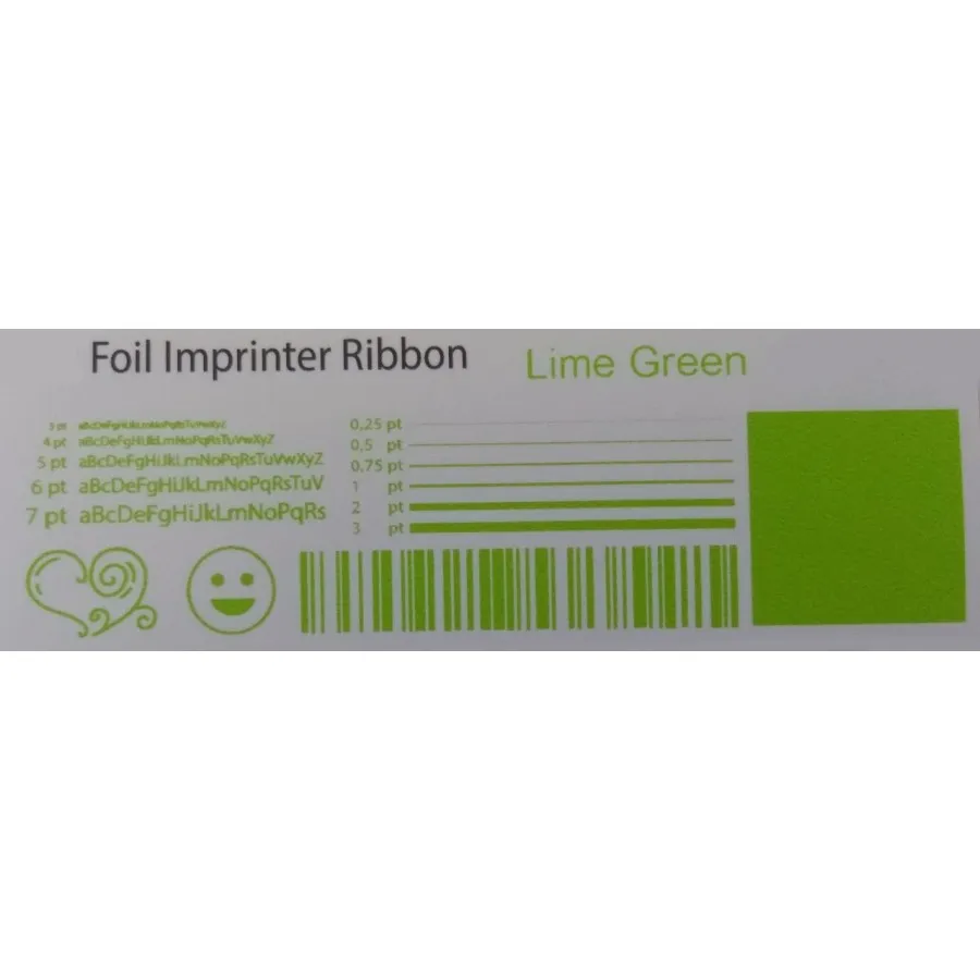 DTM TT30-110, TT Ribbon Lime Green 110 mm x 200m, for DTM FX400e/FX500e/FX510e/FX810e Foil Imprinter - Image 2