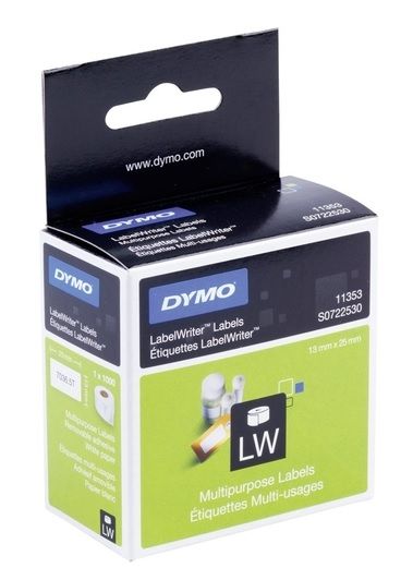 DYMO S0722530, LabelWriter LW yleistarra 13x25mm 1000/rll white