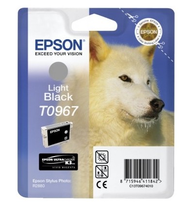 Epson C13T09674010, T0967-vaalea musta, Husky Mustepatruuna Light Black - Image 2