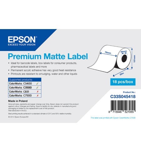 Epson C33S045418 Premium Continuos, 76 mm x 35 m - Image 2