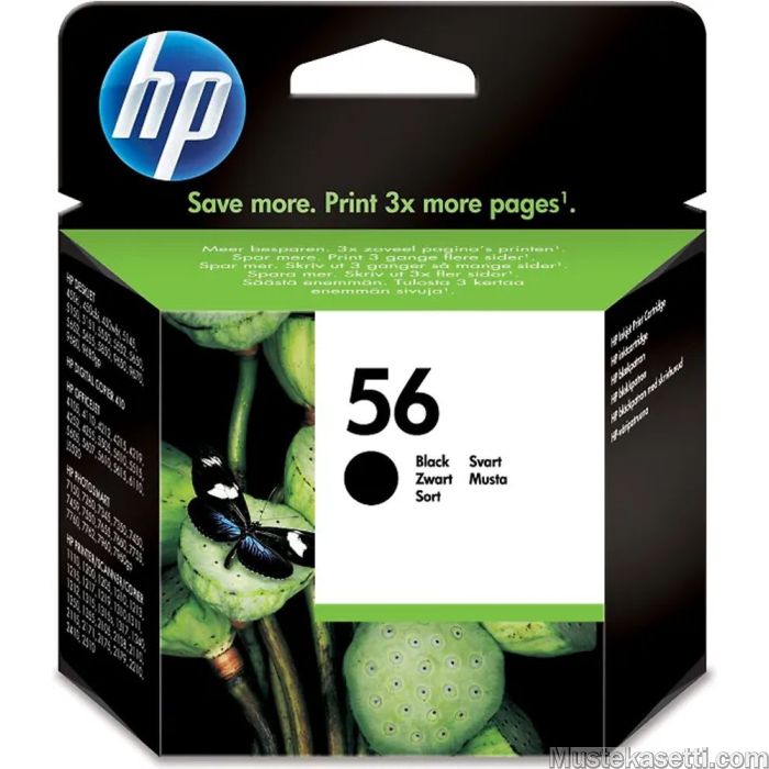 HP C6656AE, HP 56, 19ml Alkuperäinen Musta mustekasetti - Image 2