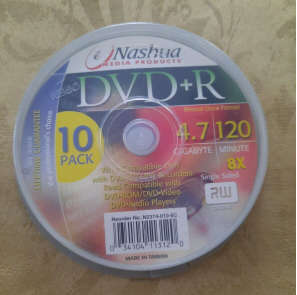 Nashua DVD+R RW 4,7Gb 10kpl CakeBox
