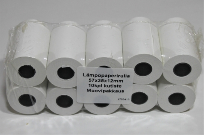 Rullapaperi suoralämpö, kuittipaperirulla 57mm x 35mt - Image 2