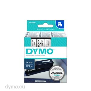 DYMO D1-vakiotarrat - Lev 9 mm Pituus 7m. Musta valkoisella Polyesteri -18 - 90 °C DYMO LabelManager