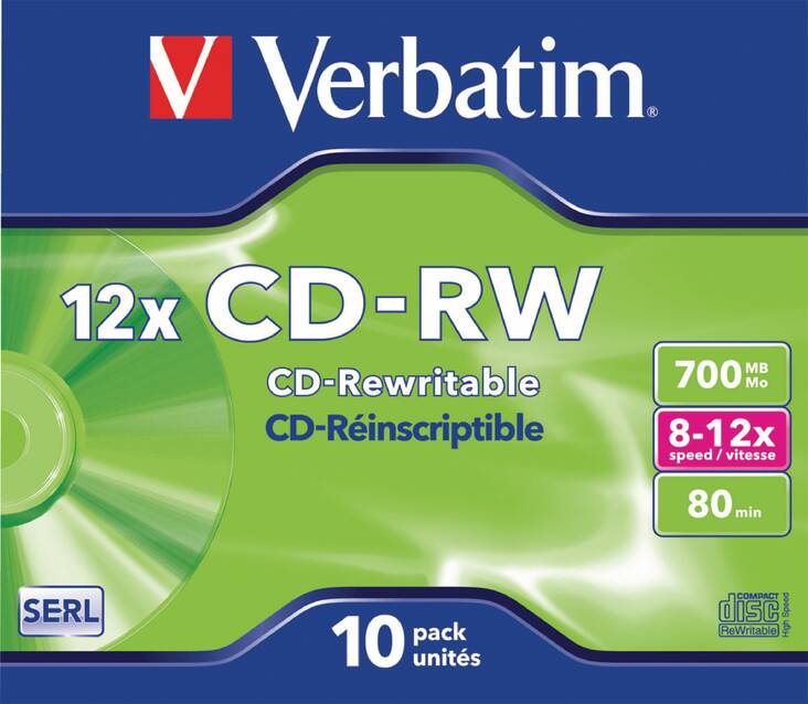 Verbatim 43148, CD-RW 12x 700 MB 10 kpl Jewel case pakkauksessa - Image 3