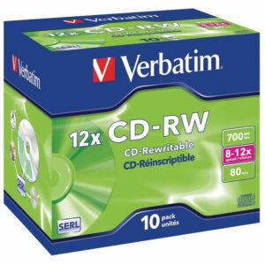 Verbatim 43148, CD-RW 12x 700 MB 10 kpl Jewel case pakkauksessa