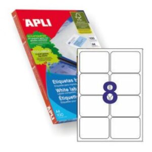 APLI Labels A4-etikettitarra 70 x 71,9mm 02417, Tarrojen arkkia kohden: 8, 100 arkkia / pkt, 800 tarraa / pkt.