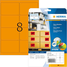 HERMA 5145, A4 Neonoranssi Varoitustarra 99,1 x 67,7 mm, 160 tarraa / 20 arkkia