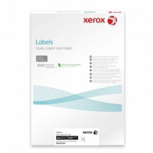 Xerox A4-etikettitarra, Valkoinen Pyöristetyt Kulmat 63,5 x 38,1 mm, 21 Etikettiä