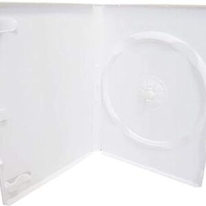 AMARAY DVD Single Case, Yhden levyn DVD kotelo, Valkoinen (50kpl tukkupakkaus)