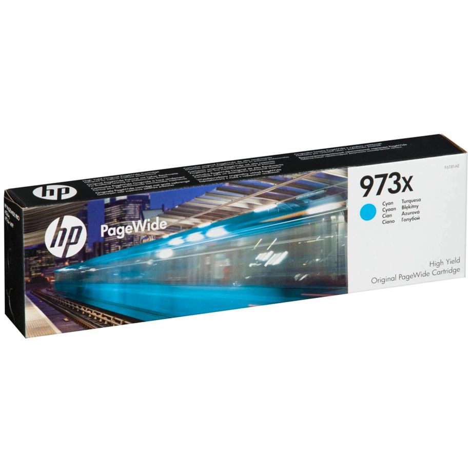 HP F6T81AE PageWide nro. 973X Alkuperäinen Cyan mustekasetti syaani